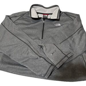 The North Face Gray and White Fleece Jacket